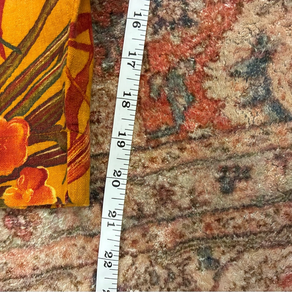Chico's Mustard Yellow Tropical Floral Cropped Pants - Picture 5 of 6